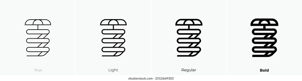 water park icon. Thin, Light Regular And Bold style design isolated on white background