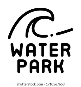 Wasserpark-Ikone Vektorillustration. Wasserparkschild. einzelne Kontursymbolgrafik