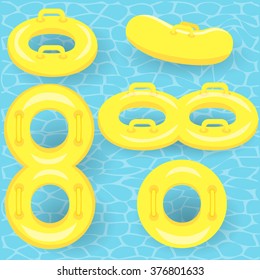 water park, lifebuoys, water circles