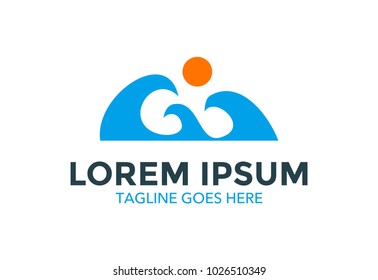water park logo. splash. vector illustration