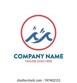 water park logo. vector. editable