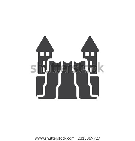 Water park slides vector icon. filled flat sign for mobile concept and web design. Aqua park glyph icon. Symbol, logo illustration. Vector graphics