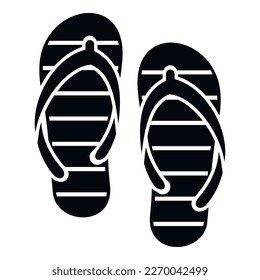 Water park slippers icon simple vector. Waterpark pool. Summer aquatic