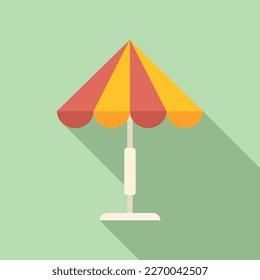 Water park umbrella icon flat vector. Aqua pool. Vacation play