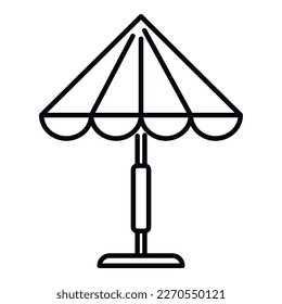 Water park umbrella icon outline vector. Aqua pool. Vacation play