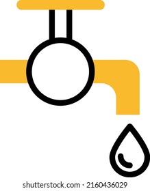Water payment, illustration, vector on a white background.