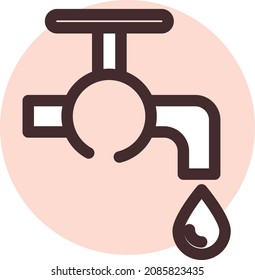 Water payments, illustration, vector, on a white background.