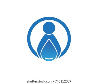 Water people logo design template