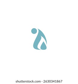Vetor de logotipo de água e pessoas