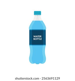 Water pet bottle flat vector design isolated on a white background