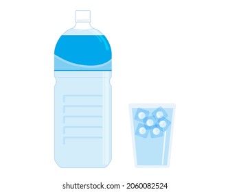 Water PET bottle.　 Vector illustration.