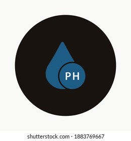 Water PH Symbol, Vektorgrafik