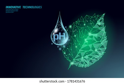 Water PH Laboratory Analysis Chemistry Science Technology. Tree Leaf Ecological Problem Lab Data Test. Medicine Health Solution Concept Vector Illustration