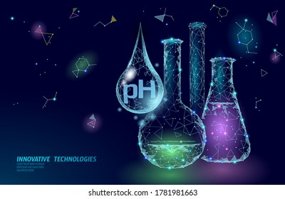 Water pH laboratory analysis chemistry science technology. School research education microscope lab data potential test. Medicine health concept vector illustration