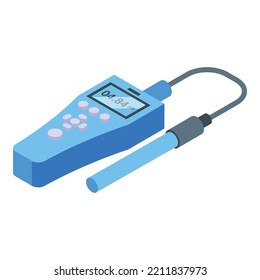 Water Ph Meter Icon Isometric Vector. Soil Alkaline. Test Scale