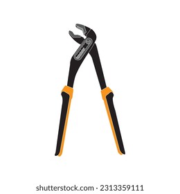 water pipe clamp pliers icon vector illustration symbol design
