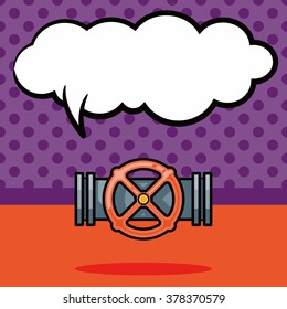 Water pipe doodle, speech bubble