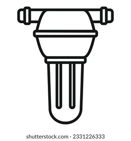 Water pipe filter icon outline vector. Treatment tank. Liquid process