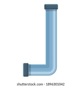 Water pipe icon. Cartoon of water pipe vector icon for web design isolated on white background