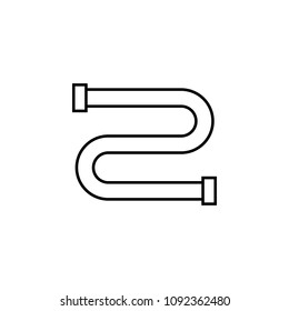 water pipe icon. Element of simple web icon with name for mobile concept and web apps. Thin line water pipe icon can be used for web and mobile on white background