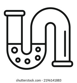 Water pipe icon outline vector. Service drain. Repair pump