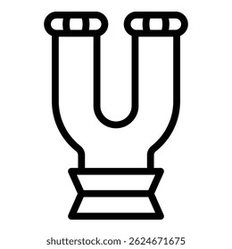 Icono de tubería de agua. Icono de Vector de tubería de agua de contorno para Diseño web aislado sobre fondo blanco
