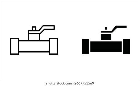 water pipe icon set, vector illustration on white background