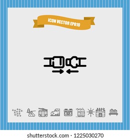 Water Pipe icon vector