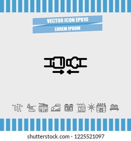 Water Pipe icon vector