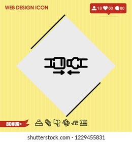 Water Pipe icon vector