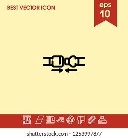 Water Pipe icon vector