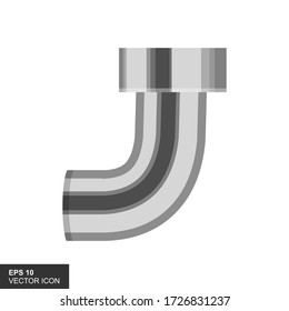 Water pipe icon. Vector illustration of cartoon water pipe icon for web design.