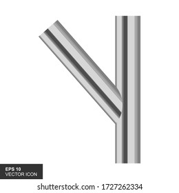 Water pipe icon. Vector illustration of cartoon water pipe icon for web design.