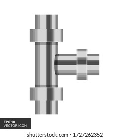 Water pipe icon. Vector illustration of cartoon water pipe icon for web design.