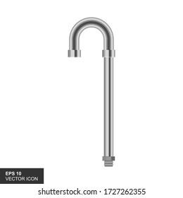 Water pipe icon. Vector illustration of cartoon water pipe icon for web design.