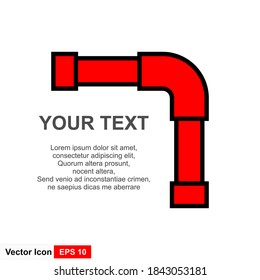 Water pipe icon. Vector illustration of cartoon water pipe icon for web design.