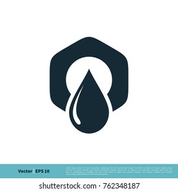 Water and Pipe Icon Vector Logo Template Illustration Design. Vector EPS 10.
