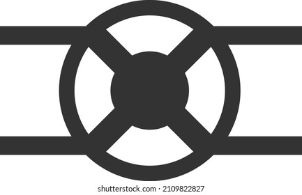Water pipe icon vector, water pipe symbol 