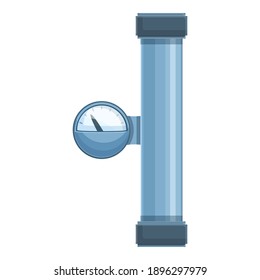 Water pipe indicator icon. Cartoon of water pipe indicator vector icon for web design isolated on white background