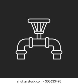 Water pipe line icon