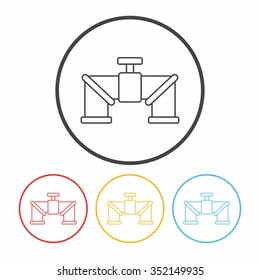 Water pipe line icon