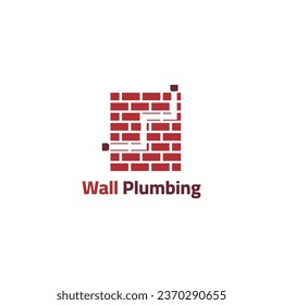 Water pipe logo on a brick wall.