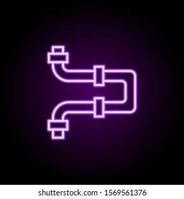 Water pipe neon icon. Simple thin line, outline vector of cleaning icons for ui and ux, website or mobile application