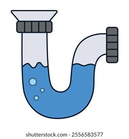 Water pipe on white background
