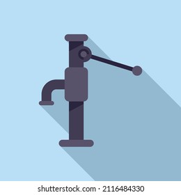 Water pipe pump icon flat vector. System engine. Electric industry