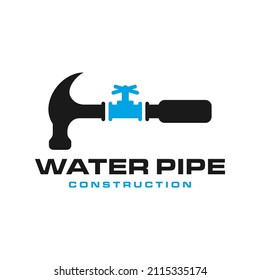 Water Pipe Repair Illustration Logo Design