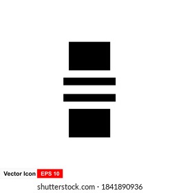 Water pipe silhouette icon. Vector illustration of cartoon water pipe icon for web design.