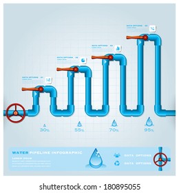 Water Pipeline Business Infographic Design Template