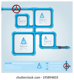 Water Pipeline Business Infographic Design Template