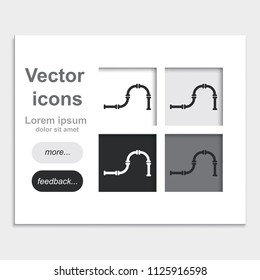 Water pipeline flat placed on web page template vector icon.